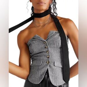 70’s Inspired Free People Jamie Herringbone Tube - STATEMENT PIECE l Medium NWT